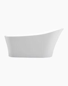Hepburn Freestanding Bath 1700 with Overflow White