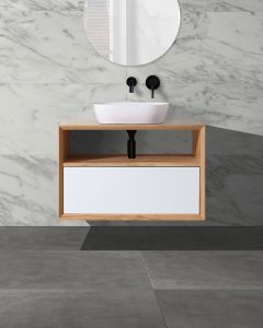 Paloma 900 Solid Ash Natural Wall Mounted Vanity