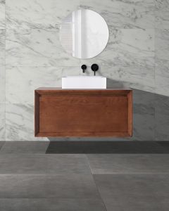 Manhattan 900 Solid Ash Walnut Wall Mounted Vanity