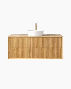 Rutherglen 1200 Timber Fluted Groove Wall Mounted Vanity 