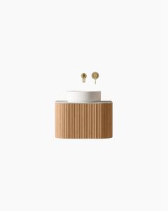 Joslin 600 Fluted Curved Ash Vanity 