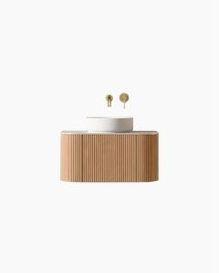 Joslin 750 Fluted Curved Ash Vanity 