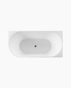 Harper Back to Right Corner Fluted Groove Bath 1700 White