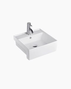 Darwin Semi Recessed Ceramic Basin