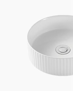 Kendall Ceramic Fluted Groove Basin Matte 
