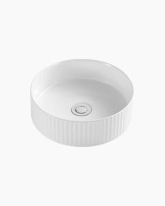 Kendall Ceramic Fluted Groove Basin Matte 