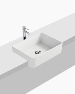 Beckham Semi Recessed Ceramic Basin