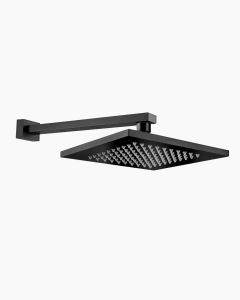 Sebastian Wall Shower Arm & Quentin Shower Head Set Black