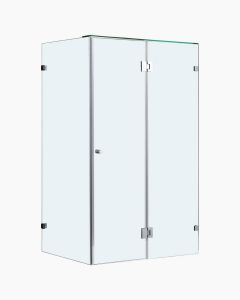 Oxley Frameless Shower Screen 1200mm Actual