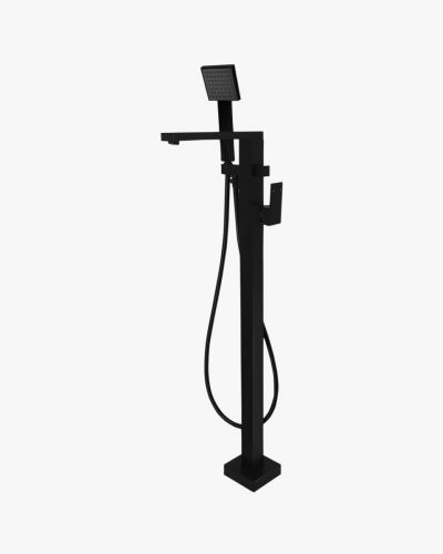 Sebastian Bath Mixer with Handheld Square Head Black