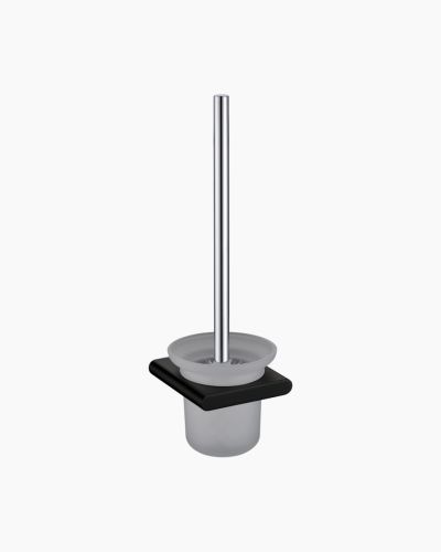 Lyndon Toilet Brush with Holder Black