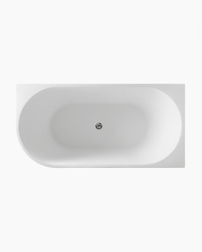 Harper Back to Right Corner Bath 1500 Matte White 