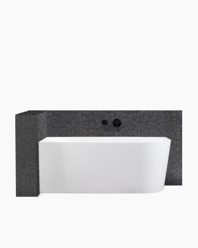 Harper Back to Left Corner Bath 1500 Matte White 