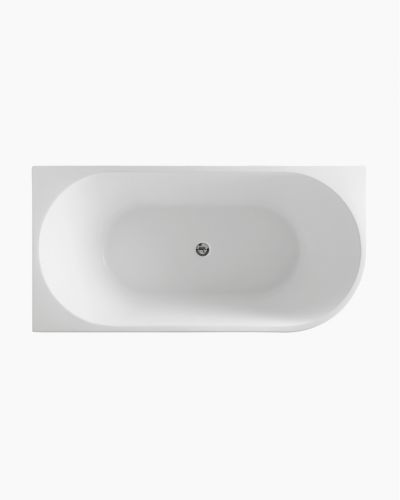 Harper Back to Left Corner Bath 1500 Matte White 