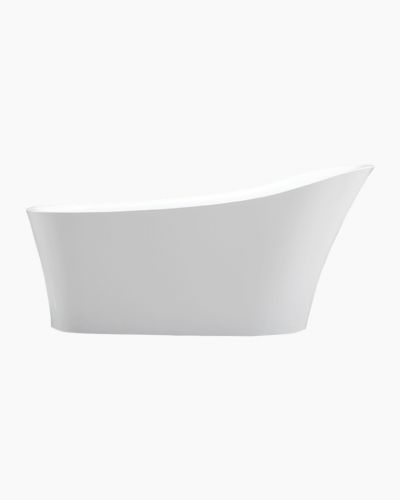 Hepburn Freestanding Bath 1700 with Overflow White