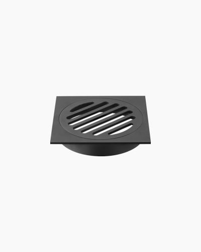 Shower / Floor Grate Square - Round Waste 110 x 110 Black