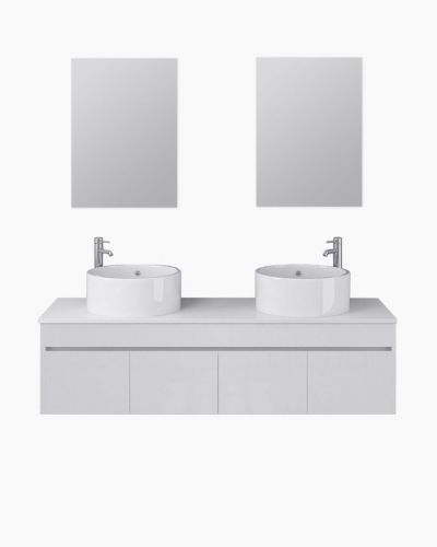 Caprice 1500 White Vanity