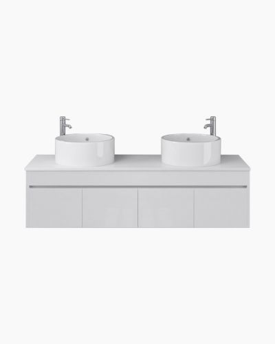 Caprice 1500 White Vanity