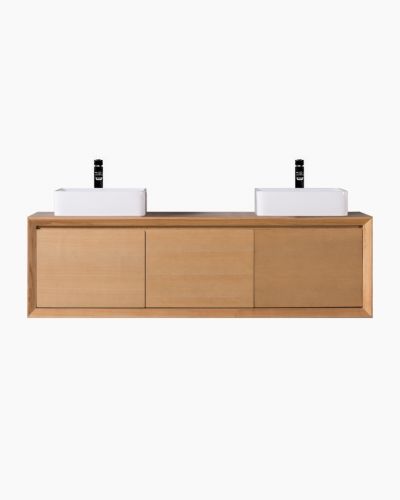Manhattan 1500 Solid Ash Wall Mounted Vanity