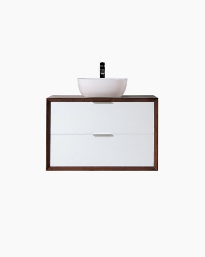 Hamilton 900 Solid Ash Walnut Wall Mounted Vanity