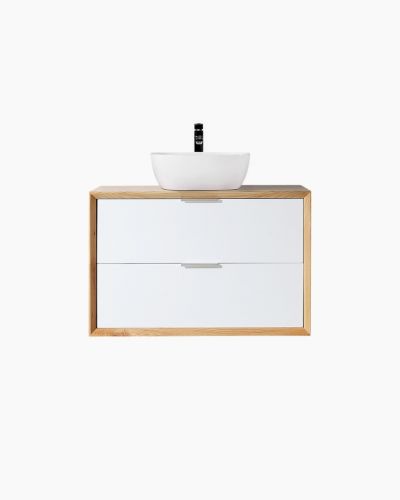 Hamilton 900 Solid Ash Natural Wall Mounted Vanity