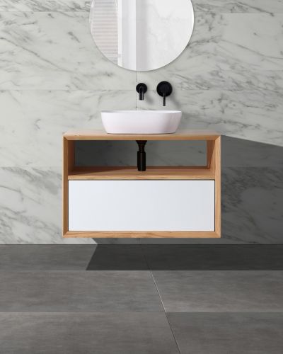 Paloma 900 Solid Ash Natural Wall Mounted Vanity