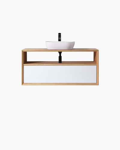 Paloma 1200 Solid Ash Natural Wall Mounted Vanity