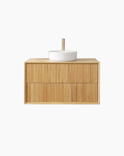 Rutherglen 900 Timber Fluted Groove Wall Mounted Vanity