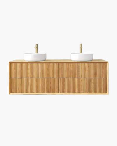 Rutherglen 1500 Timber Fluted Groove Wall Mounted Vanity