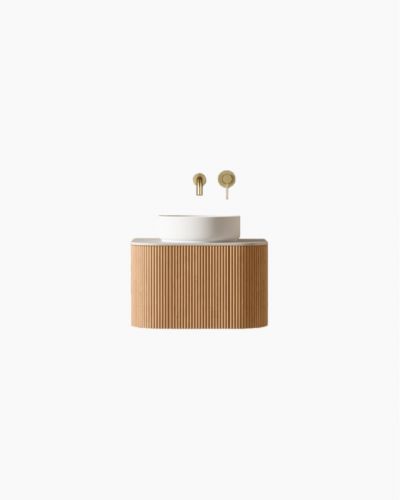 Joslin 600 Fluted Curved Ash Vanity 