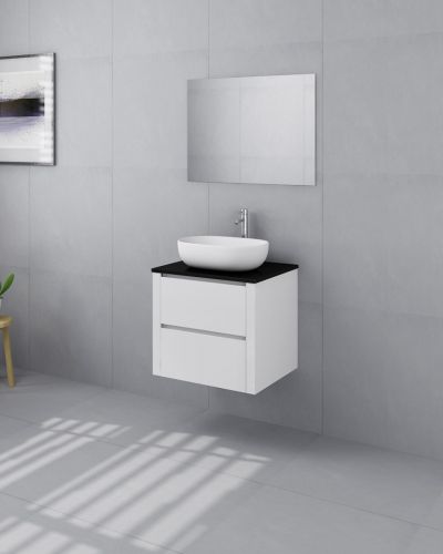 Palazzo 600 Wall Mounted Matte White Vanity