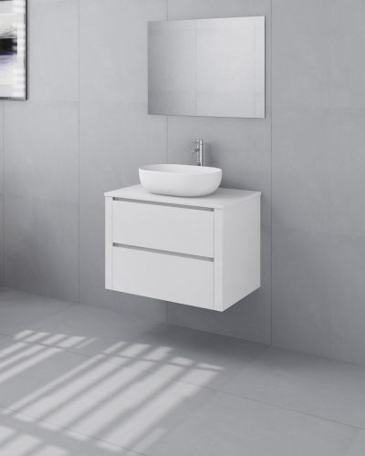 Palazzo 750 Wall Mounted Matte White Vanity