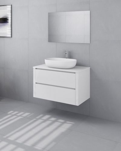 Palazzo 900 Wall Mounted Matte White Vanity