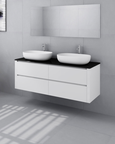 Palazzo 1500 Wall Mounted Matte White Vanity