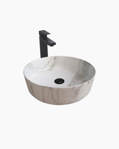 Kendall Ceramic Basin Marbleised