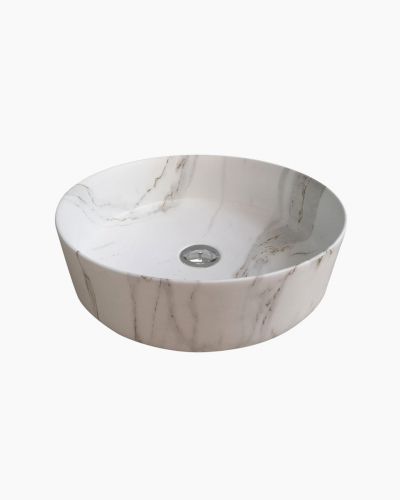 Kendall Ceramic Basin Marbleised
