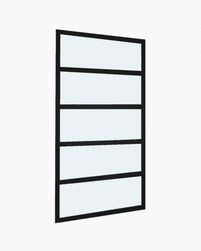 Long Island 1200 Grid Shower Panel Black