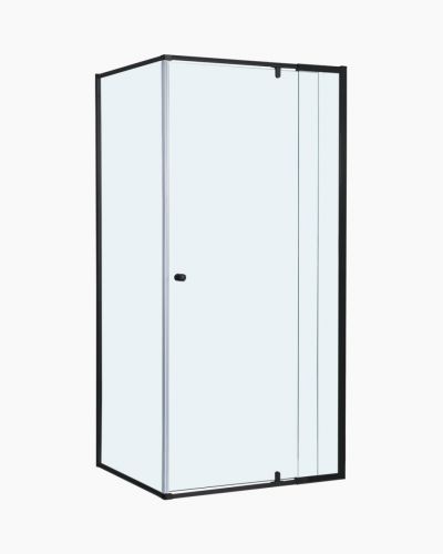 Lorna Streamlined Frame Shower Screen 1000mm for Base Black