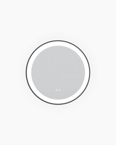 LUMIRA Imogen Round LED Mirror 600 Black