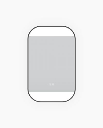 LUMIRA Quincy Squoval LED Mirror 500x800 Black