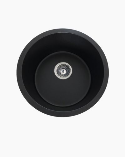 Ontario Round Granite Kitchen Sink Black