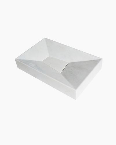 Piazza White Marble Basin