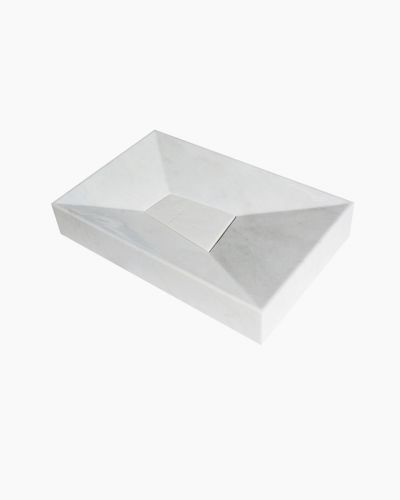 Piazza White Marble Basin