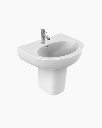 Hawking Wall Mounted Care Ceramic Basin with Shroud