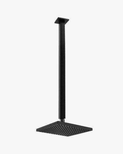 Sebastian Ceiling Shower Arm Extended & Shower Head Set Black