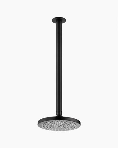 Eleanor Ceiling Shower Arm Extended & Vivian Shower Head Set Black