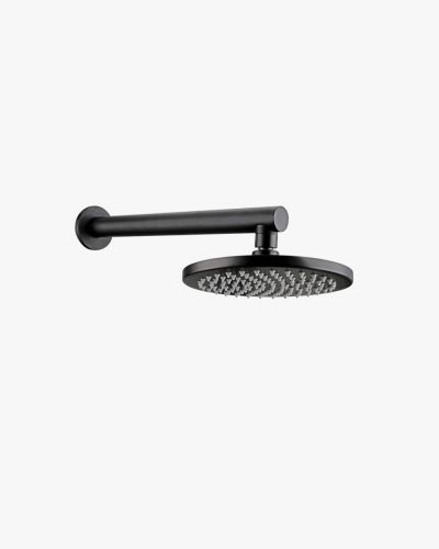 Eleanor Wall Shower Arm & Vivian Shower Head Set Black