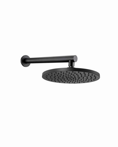 Eleanor Wall Shower Arm & Shower Head Set Black