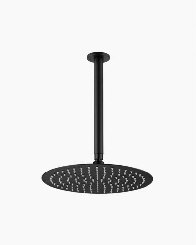 Eleanor Ceiling Shower Arm & Vera Shower Head Set Black