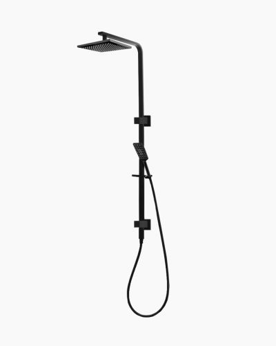 Sebastian Shower Twin Head with Internal Inlet Black